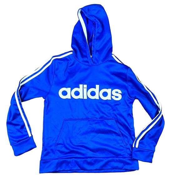 Adidas Spellout 3 Stripes Hoodie Youth L Womens S - Picture 1 of 6